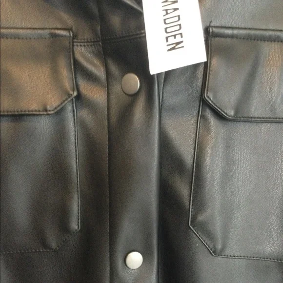 Steve Madden Faux Shacket, Size S, Black - Picture 4 of 6